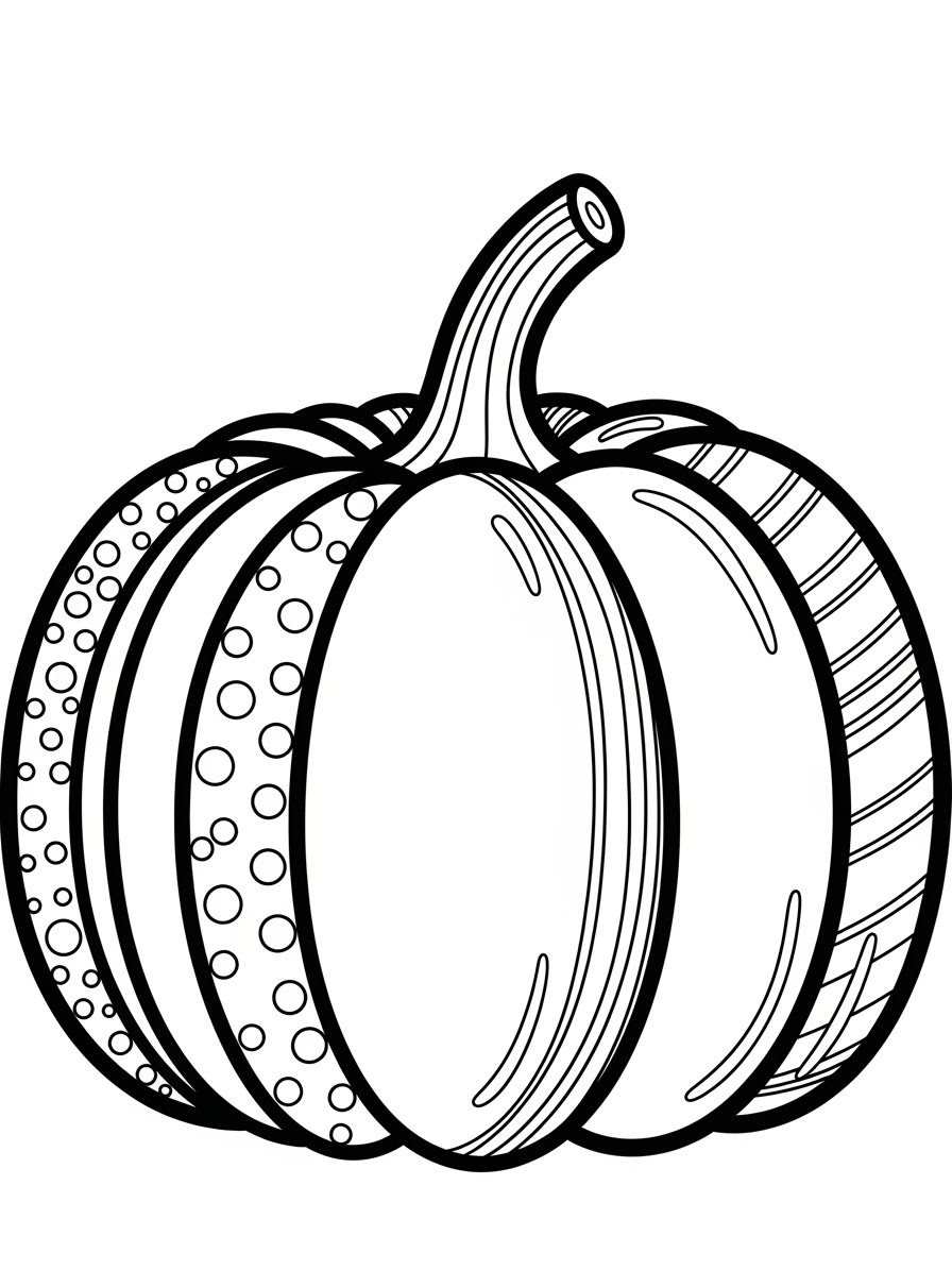 Desenho de Abóbora realista para colorir