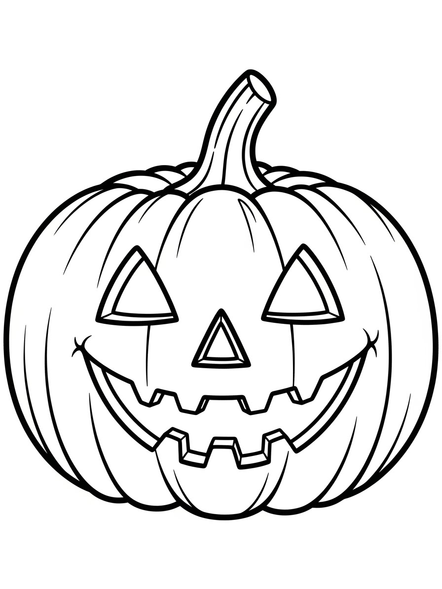 Desenho de Abóbora do Halloween para colorir