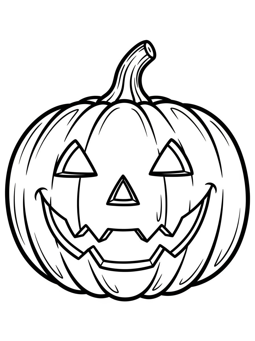 Desenho de Abóbora do Halloween para colorir