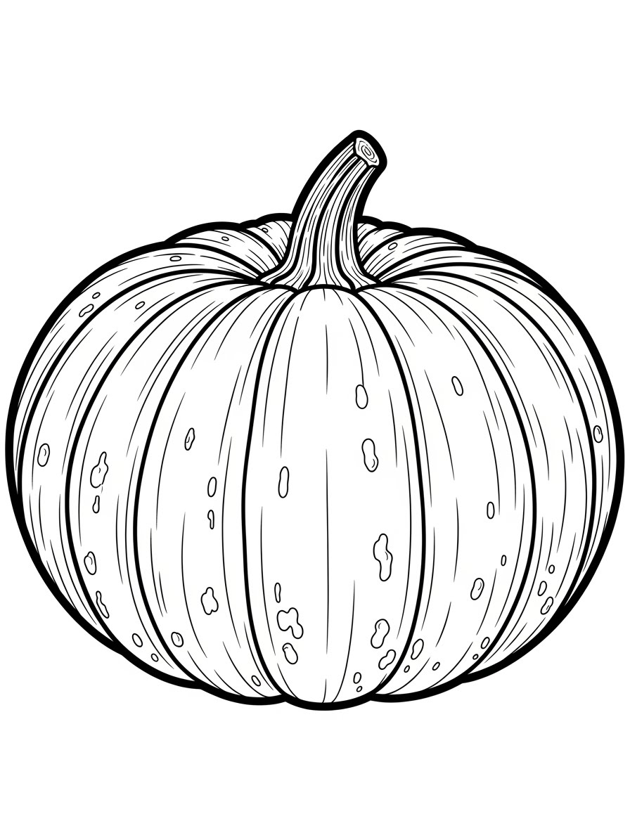 Desenho de Abóbora Realista para colorir