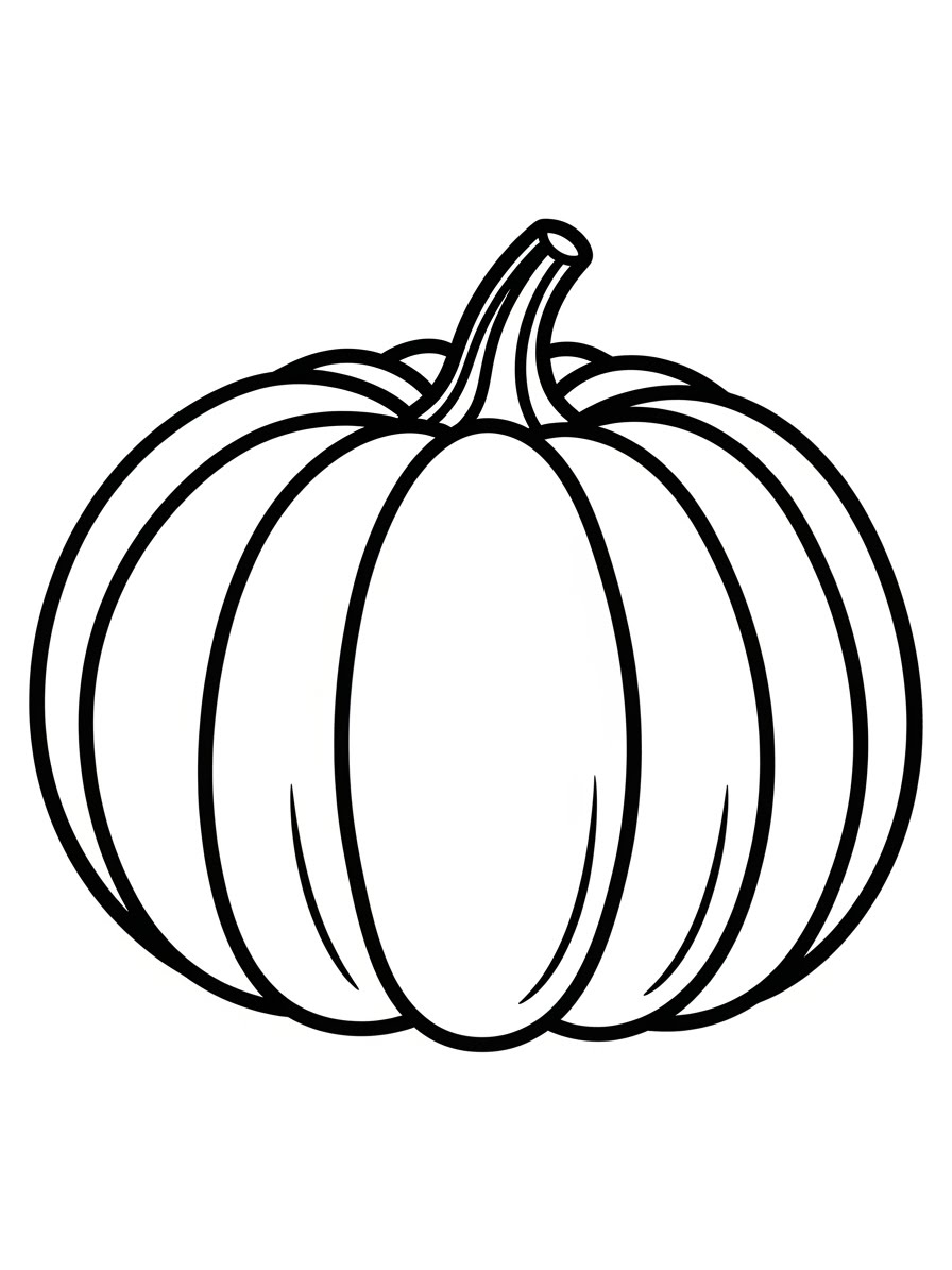 Desenho de Abóbora simples para colorir