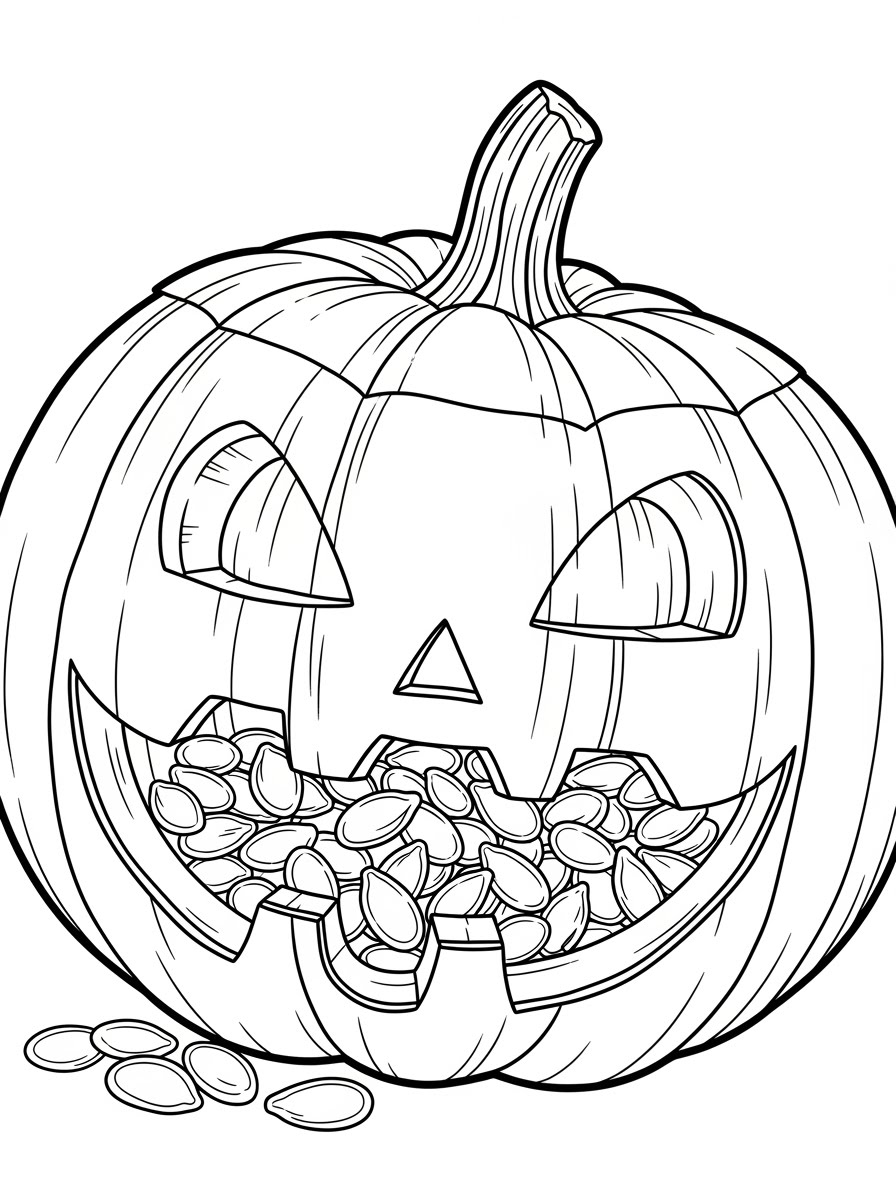 Desenho de Abóbora do Halloween para colorir