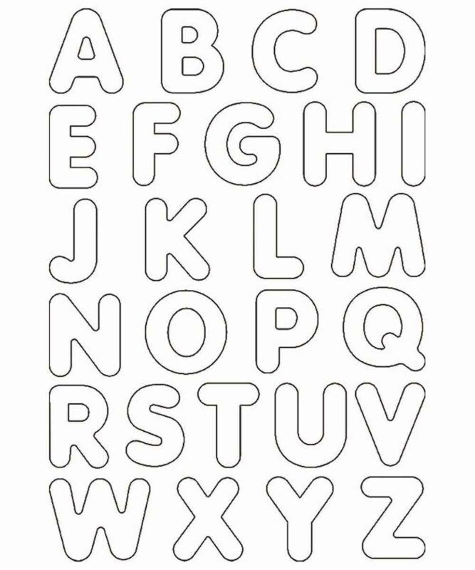 Desenho do Alfabeto maiúsculo para colorir