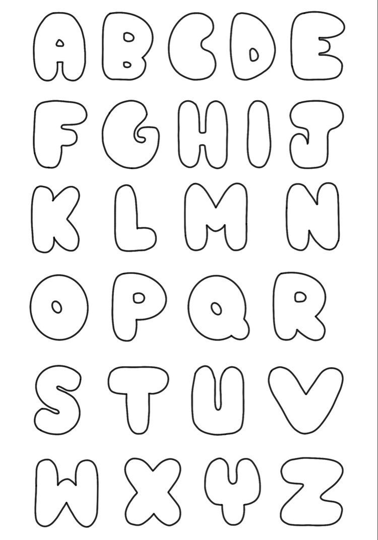 Desenho do Alfabeto em letras simples para colorir