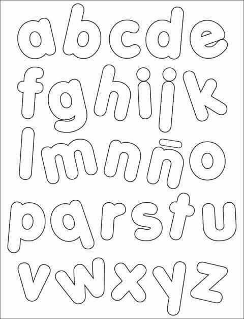 Desenho do Alfabeto em letras bem grandes para colorir