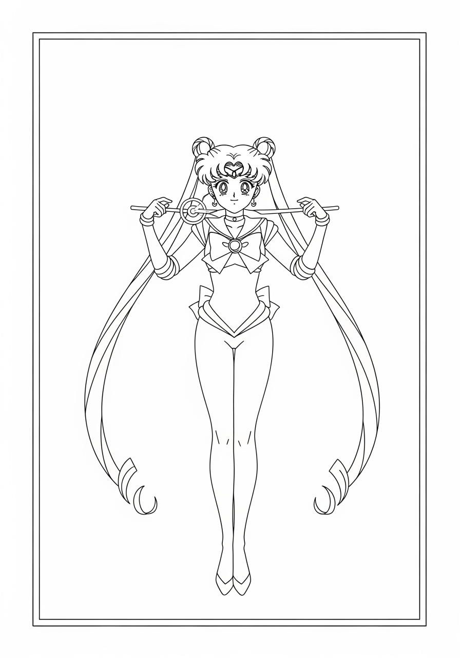 Desenho de Anime Sailor Moon para colorir e imprimir