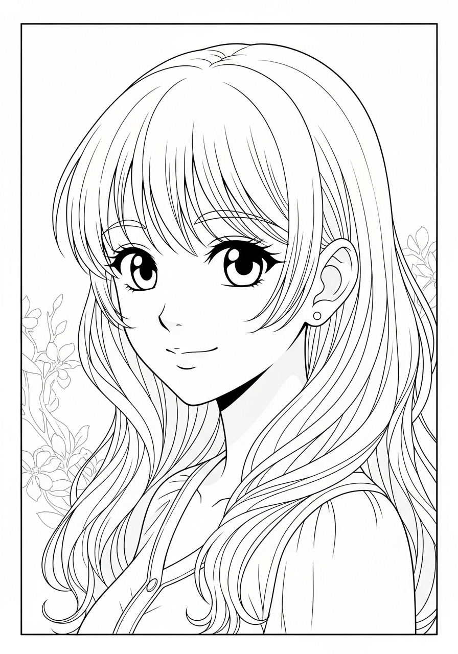 Desenho de Anime com personagem de One Piece para colorir