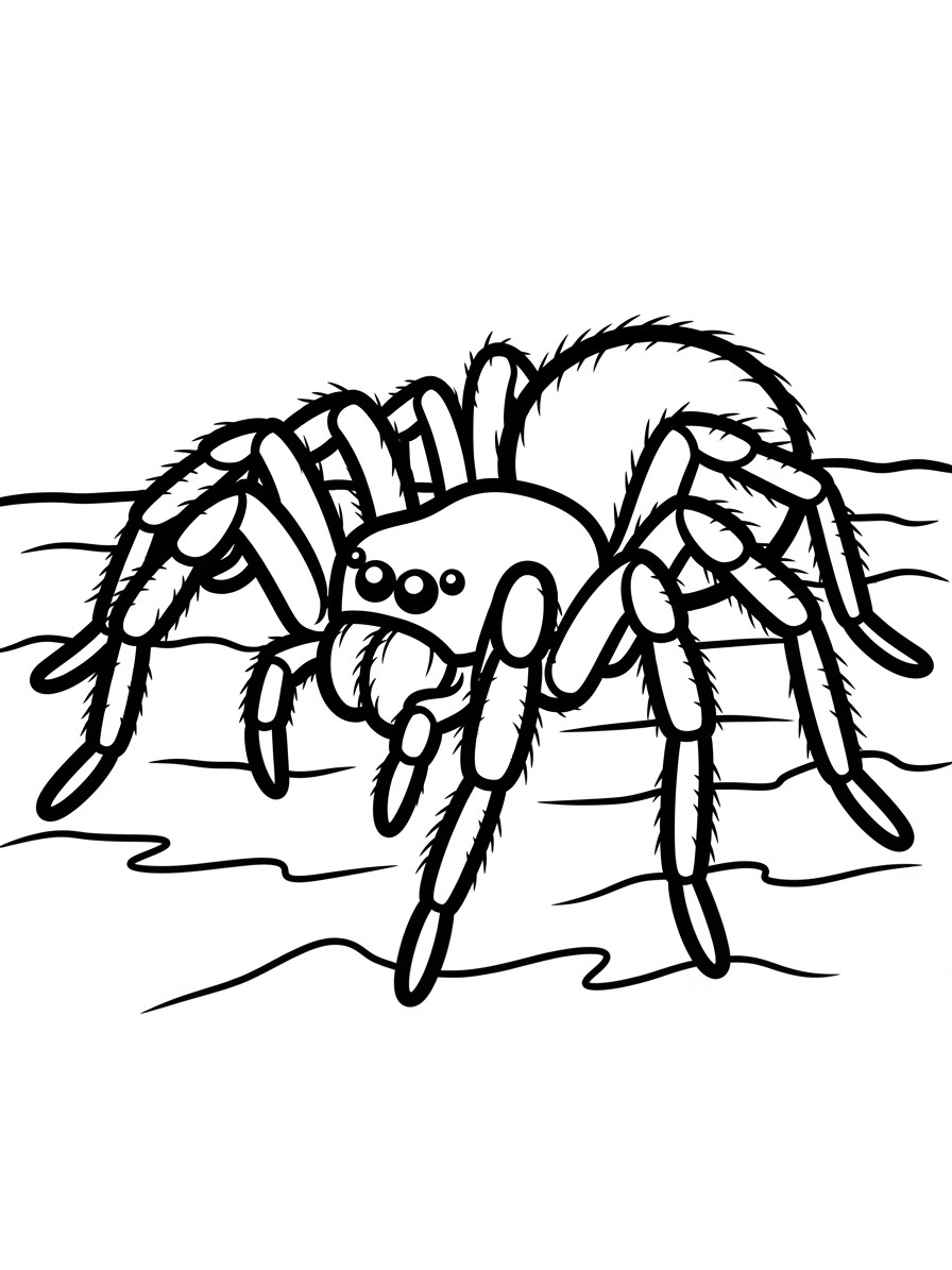 Desenho de Aranha realista para colorir