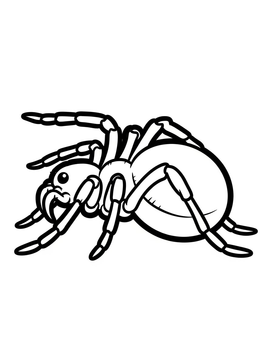 Desenho de Aranha fofa para colorir