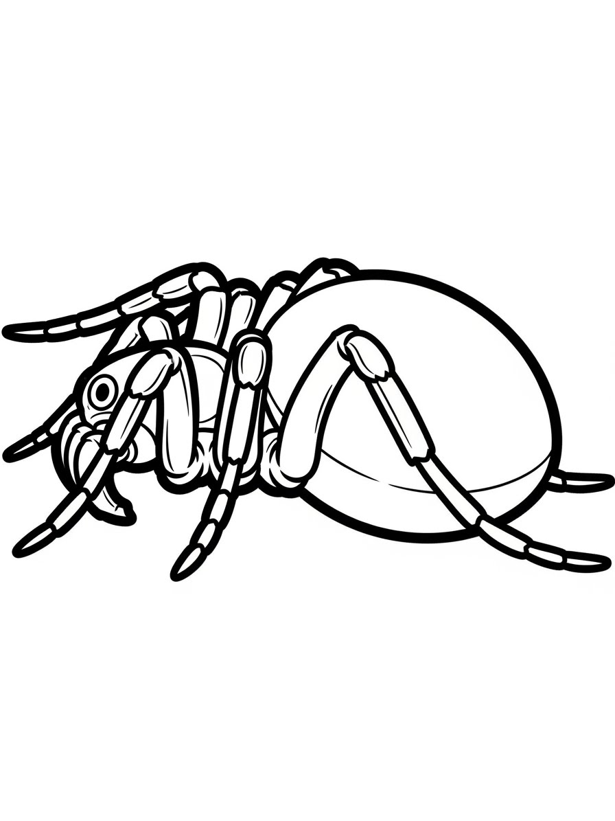 Desenho de Aranha simples para colorir