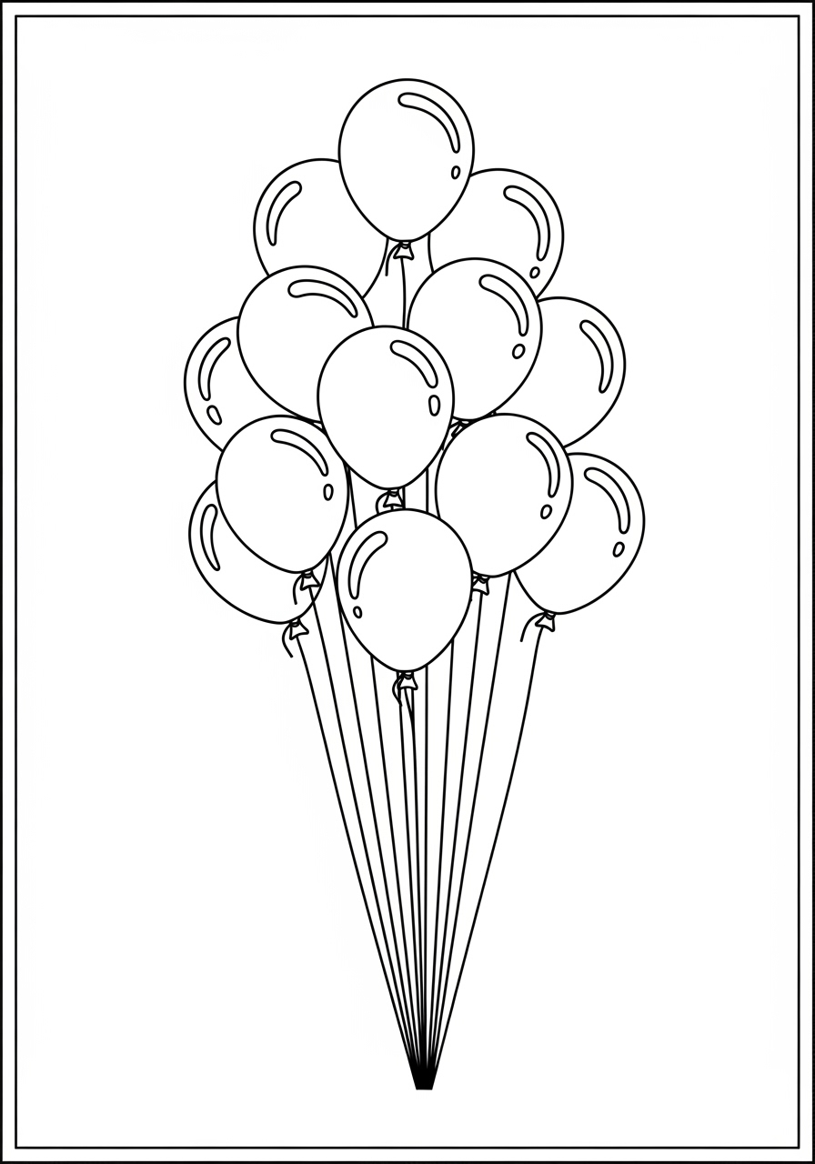 Desenho de Balāo simples e fofa para colorir