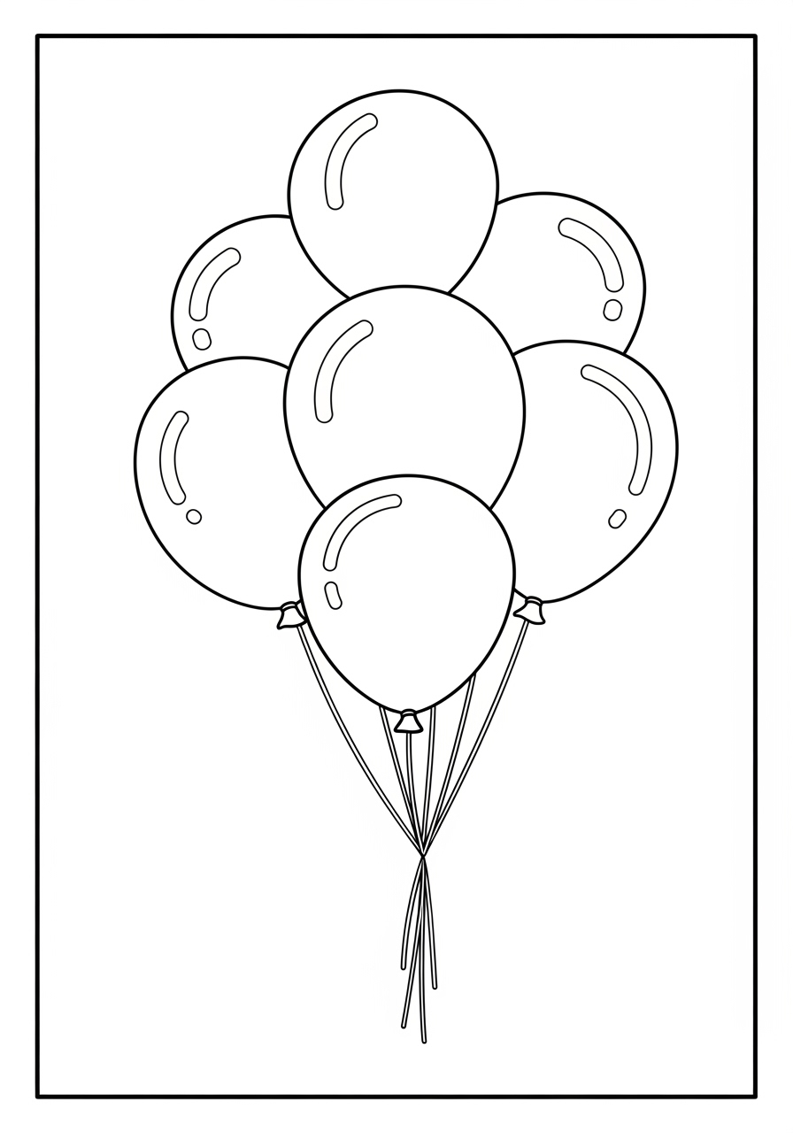 Desenho de Balão Simples e Realista para colorir