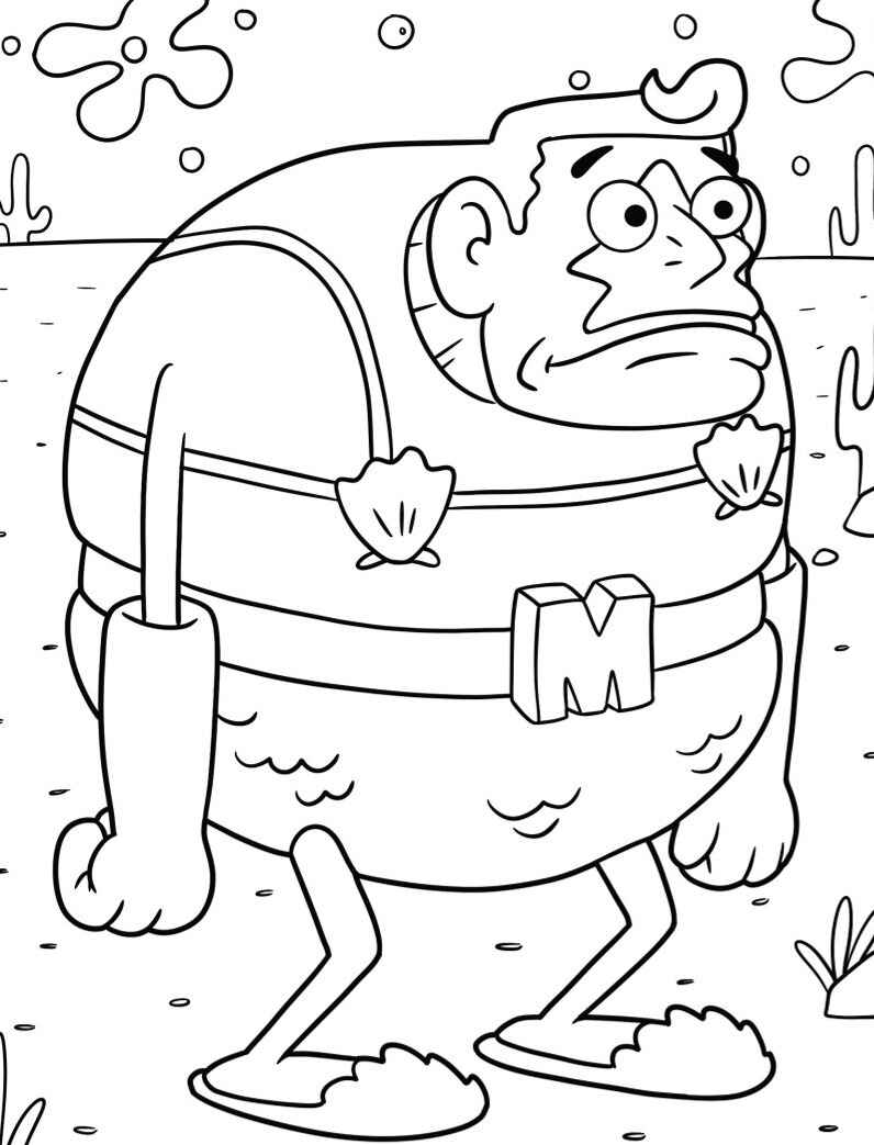 Desenho do Rei dos Mares para colorir e se divertir