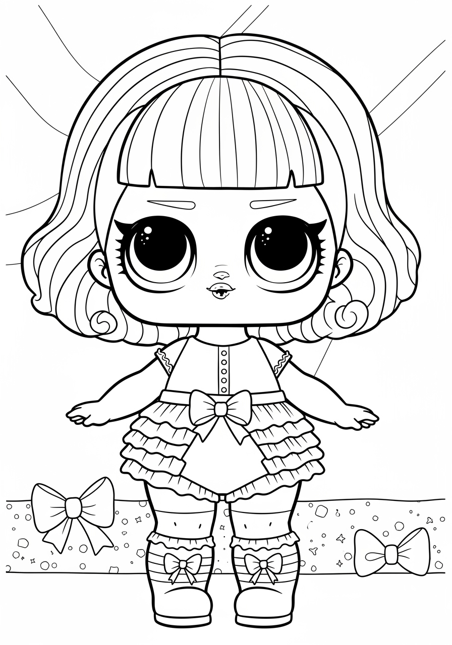 Desenho de Boneca LOL Surprise para colorir