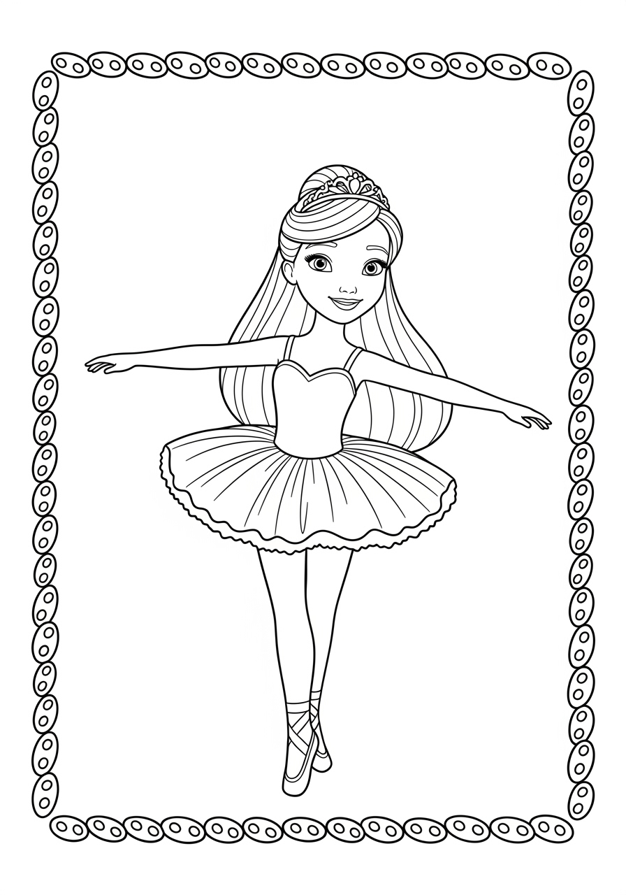 Desenho de Boneca Bailarina para colorir