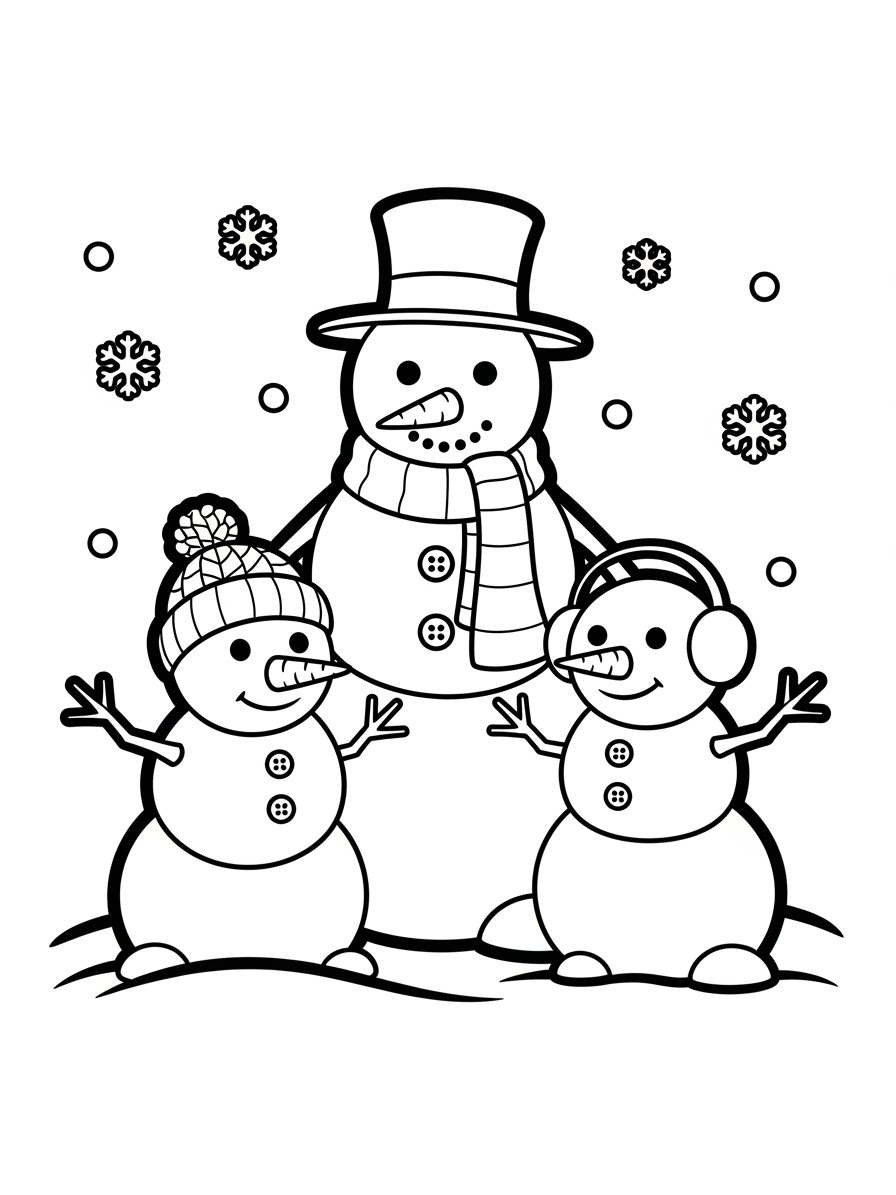 Desenho do Boneco de Neve divertido para colorir