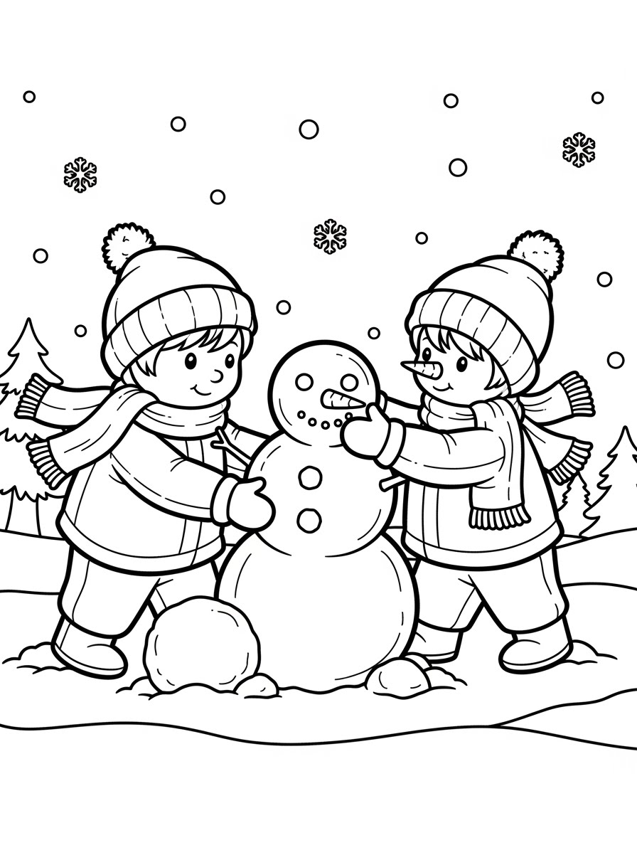 Desenho do Boneco de Neve divertido para colorir
