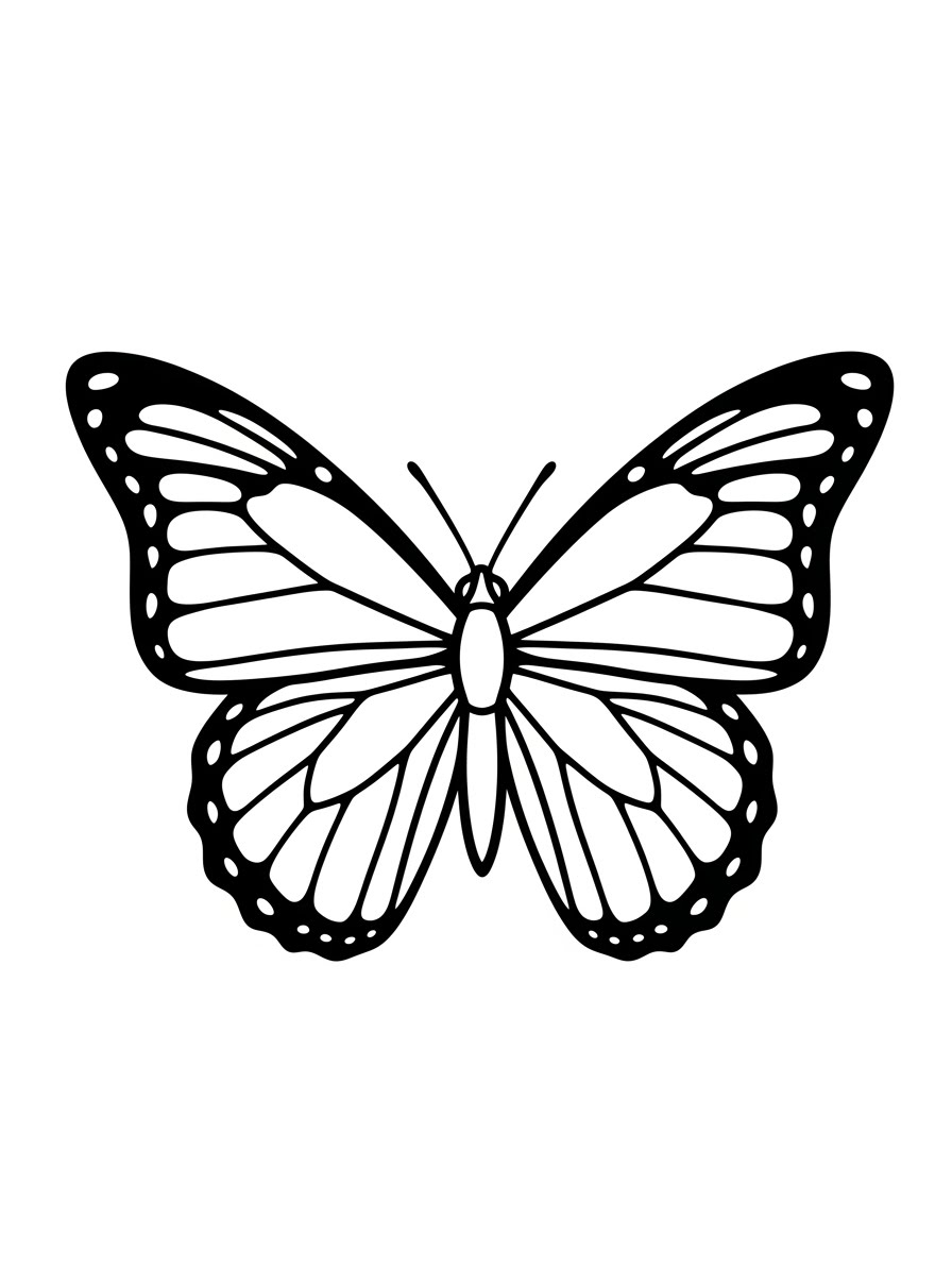 Desenho de Borboleta detalhado para colorir