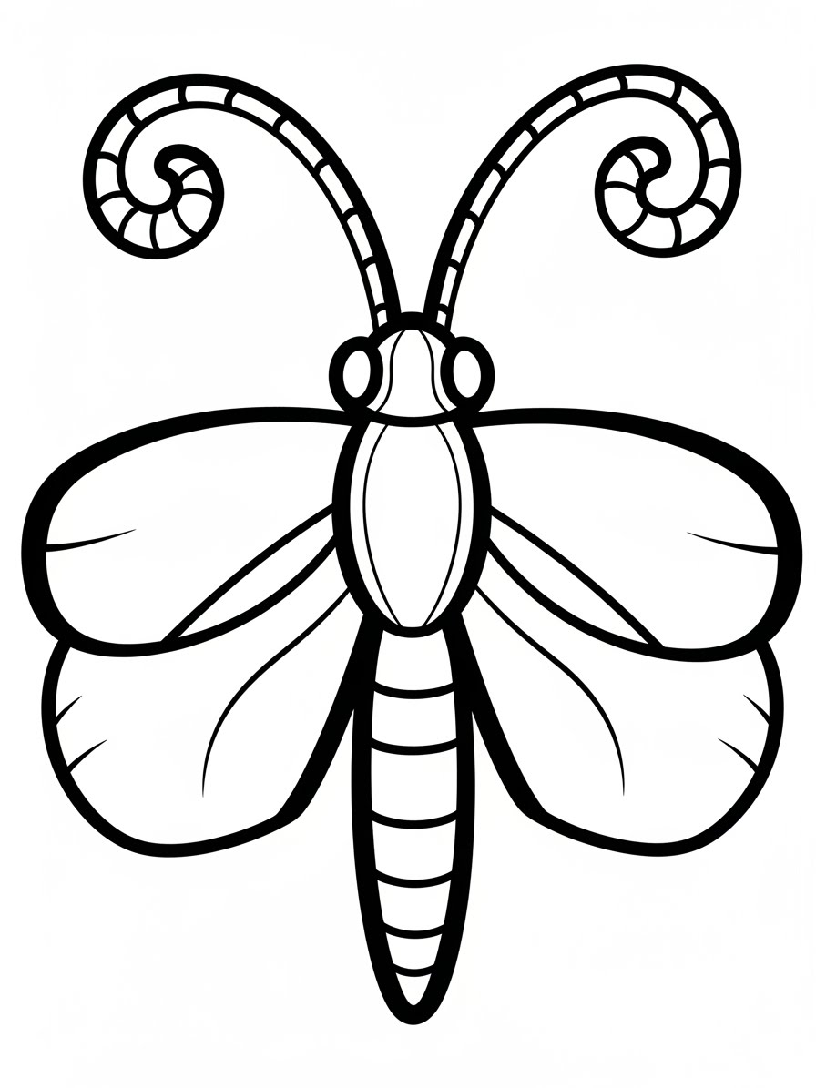 Desenho de Borboleta simples para colorir
