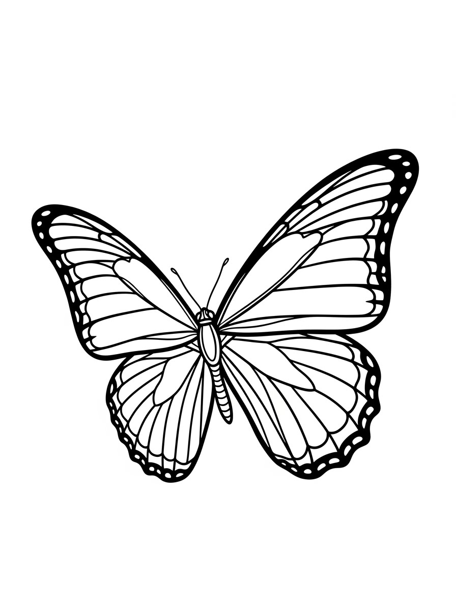 Desenho de Borboleta detalhado para colorir