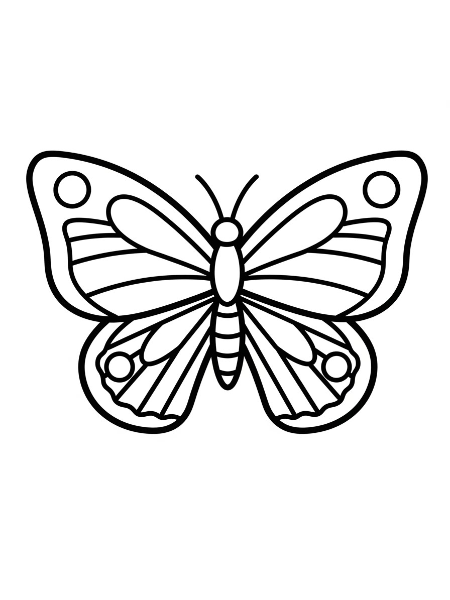 Desenho de Borboleta detalhada para colorir