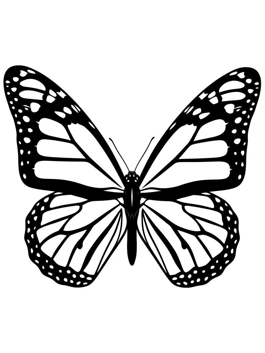 Desenho de Borboleta Realista para colorir