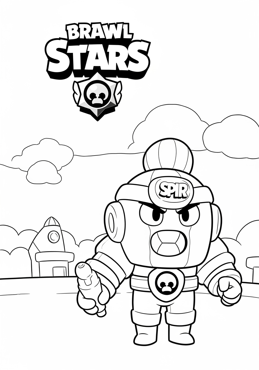 Desenho Brawl Stars do personagem Spike para colorir
