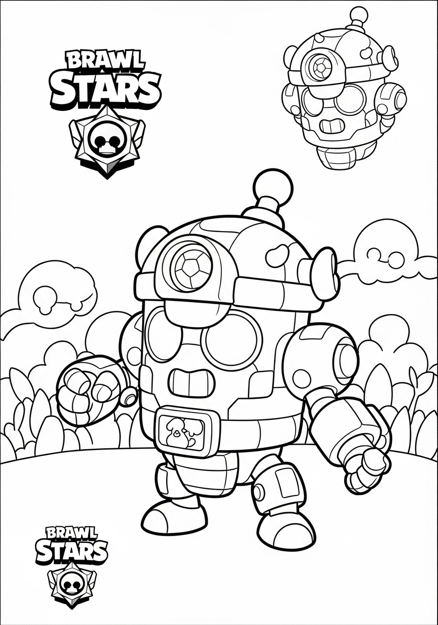 Desenho Brawl Stars com Spike para colorir e imprimir