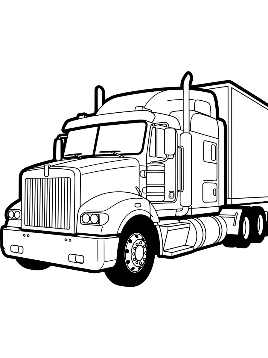 Desenho de Camião para colorir