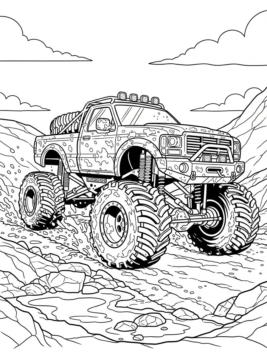 Desenho de Camião off-road para colorir