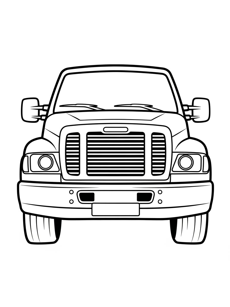 Desenho de Camião simples para colorir
