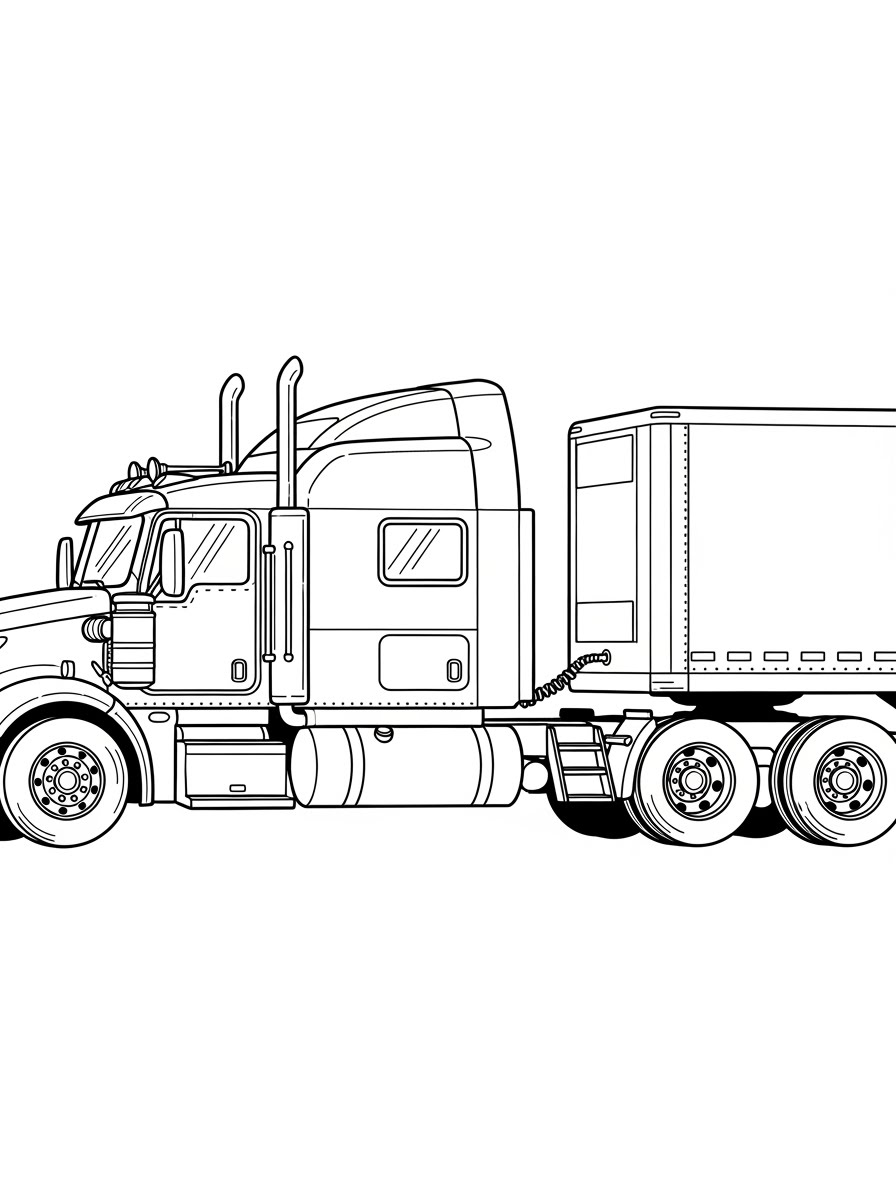 Desenho de Camião simples para colorir