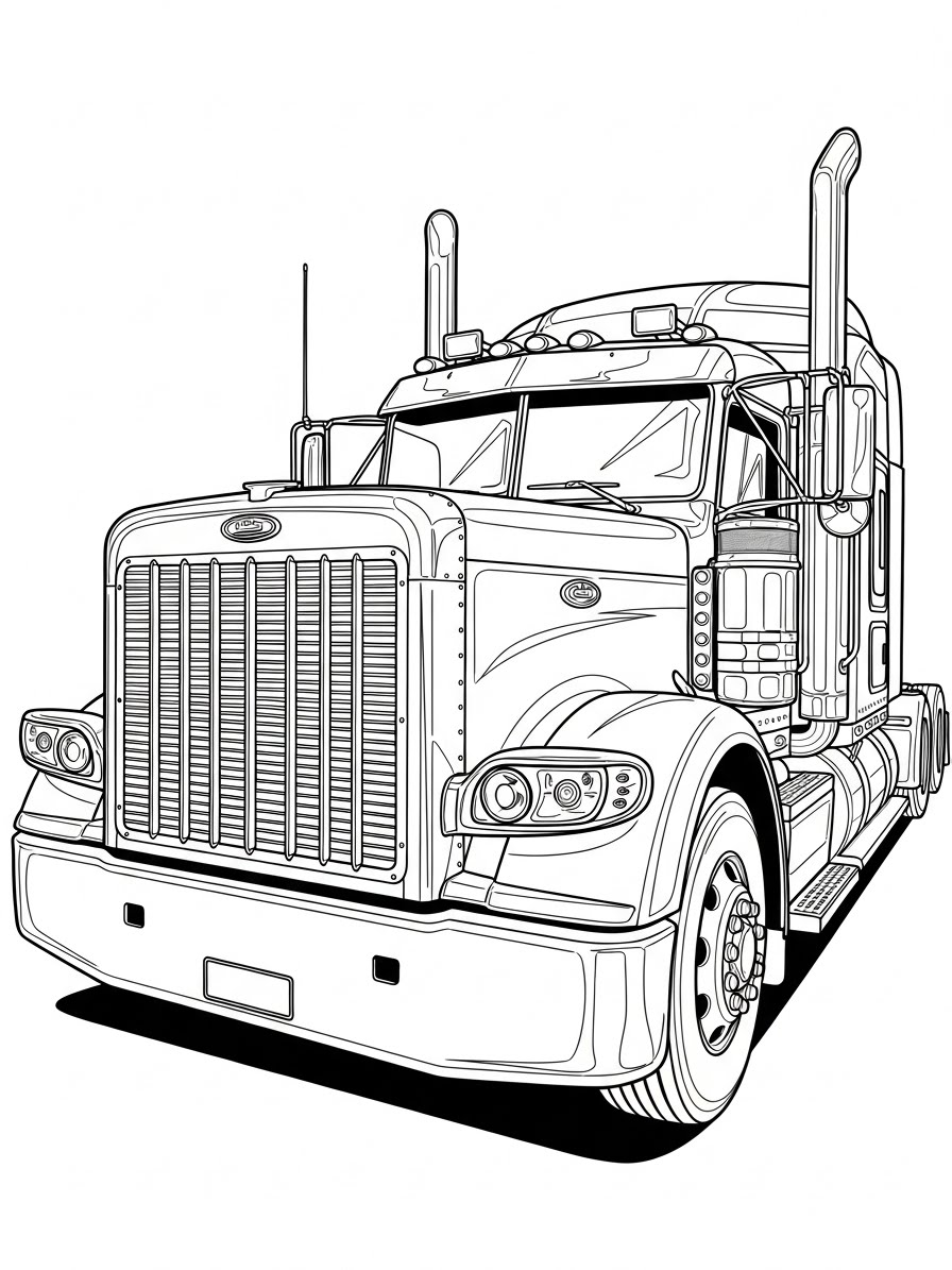 Desenho de Camião de carga para colorir