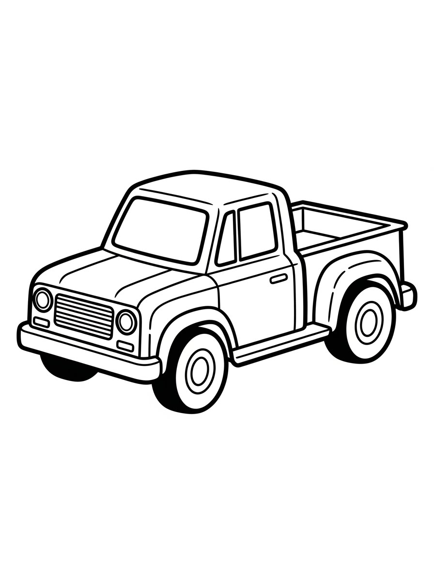 Desenho de Camião simples para colorir