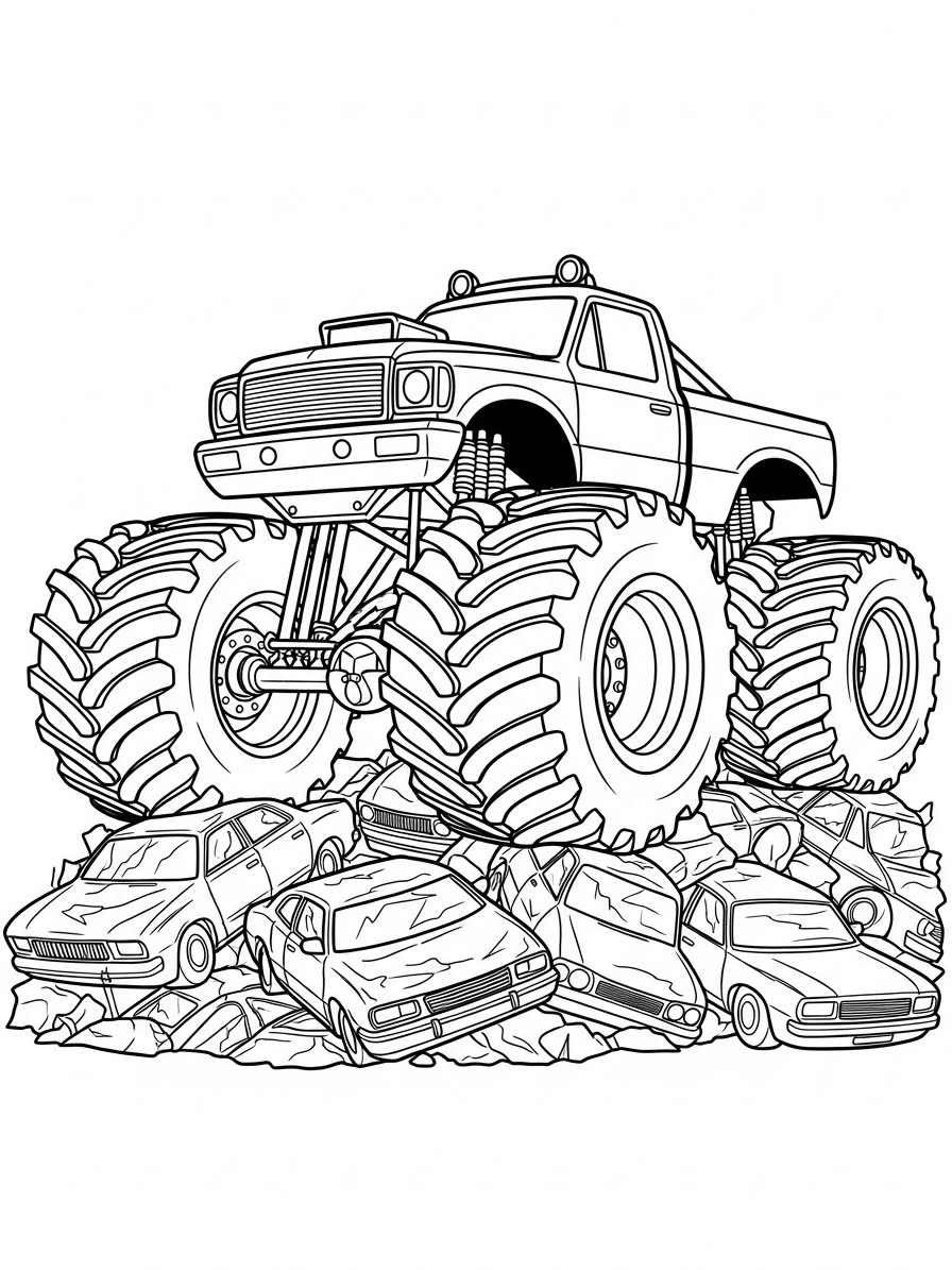 Desenho de Camião monstro para colorir