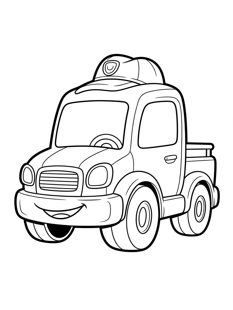 Desenho de Camião simples para colorir