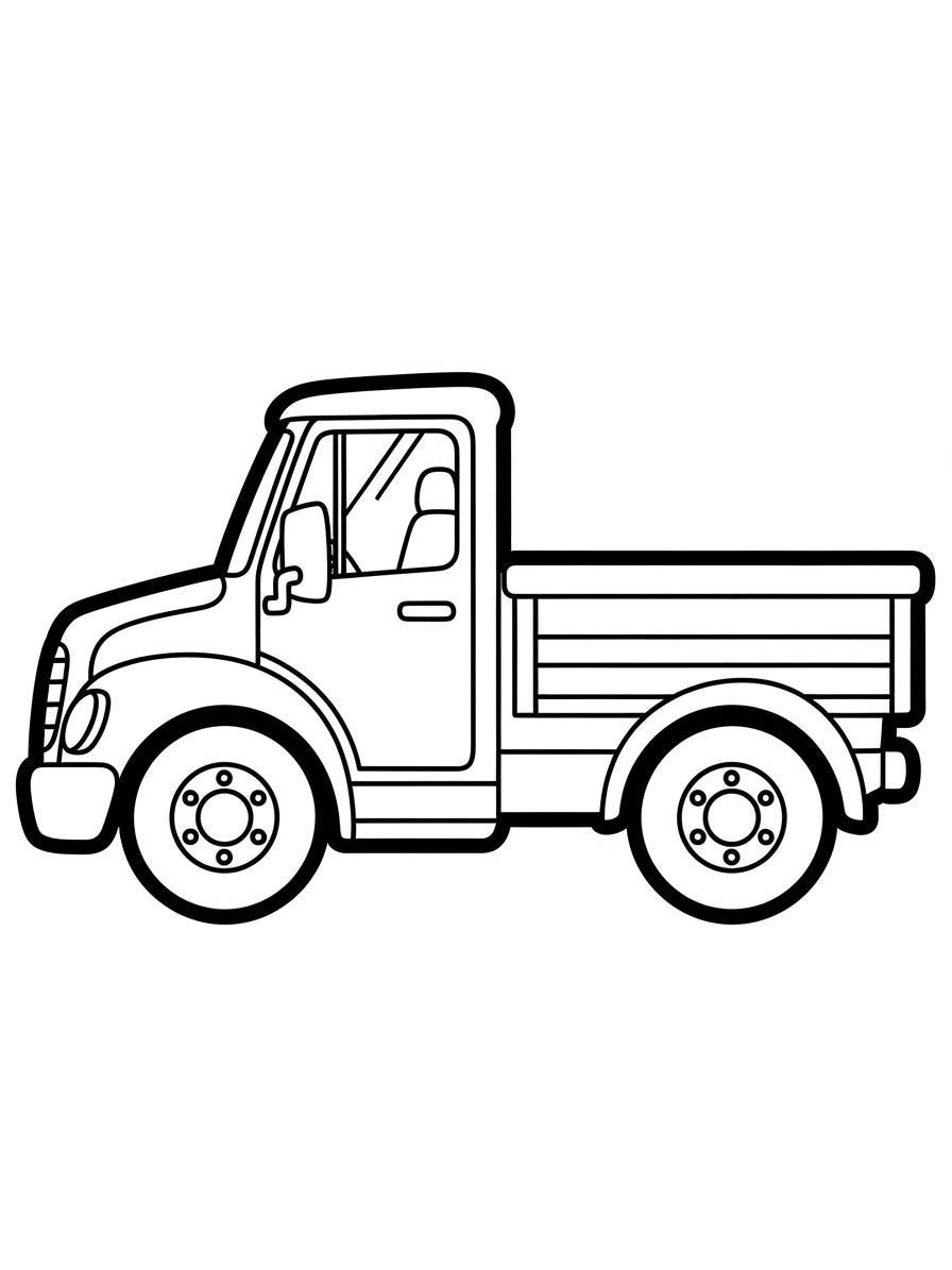 Desenho de Camião simples para colorir