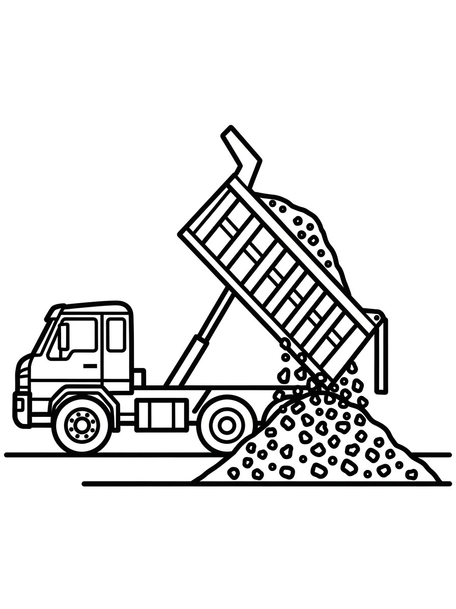 Desenho de Camião basculante para colorir