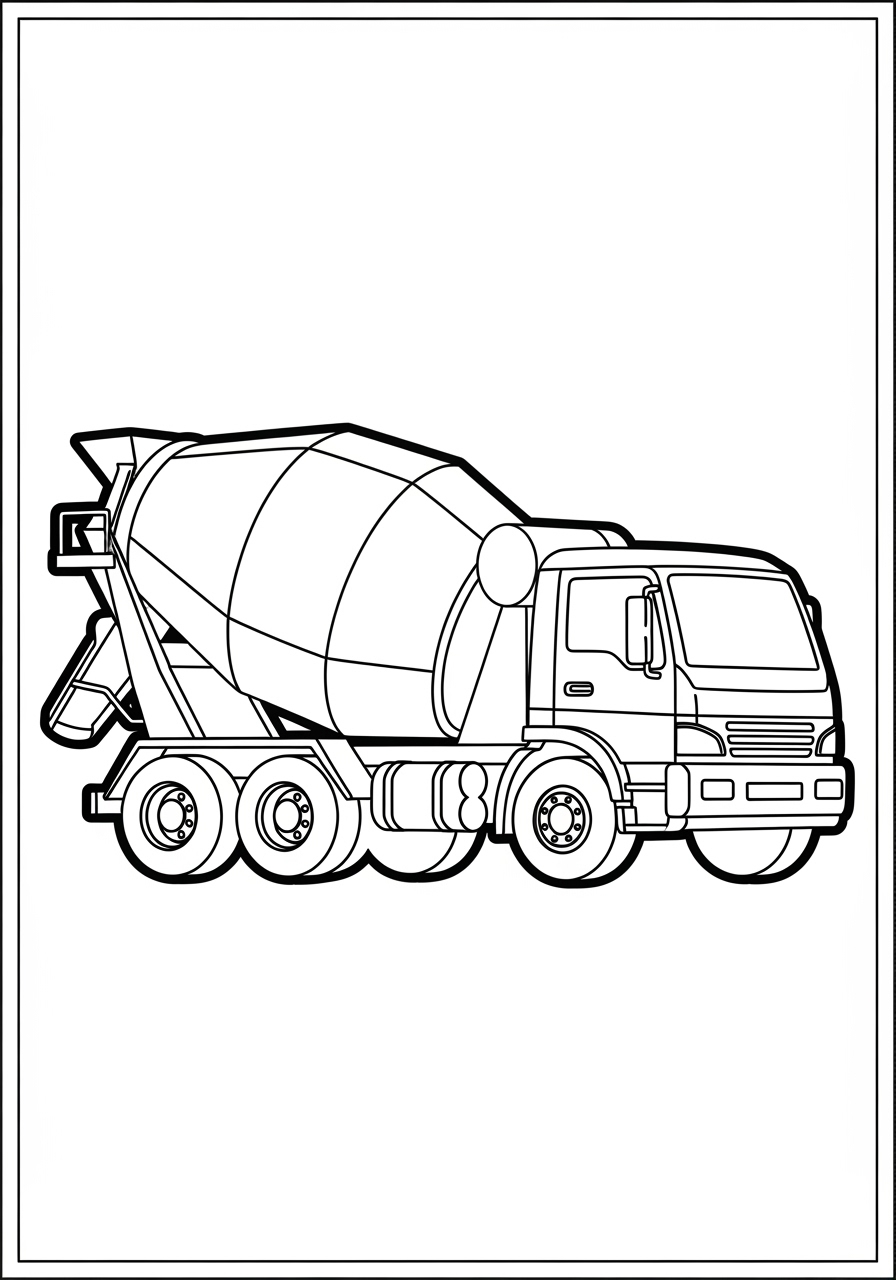 Desenho de Caminhão Betoneira para colorir
