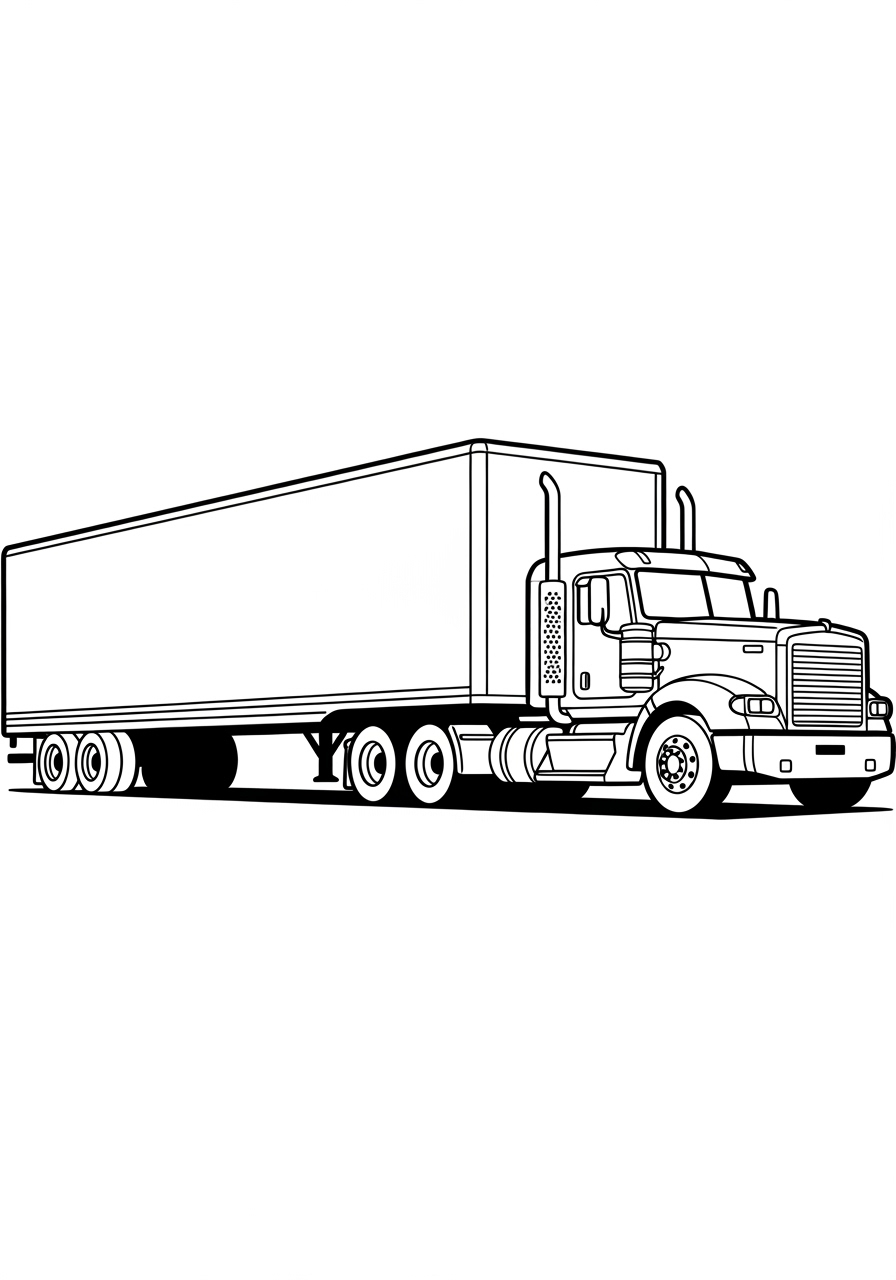 Desenho de Caminhão de Carga para colorir