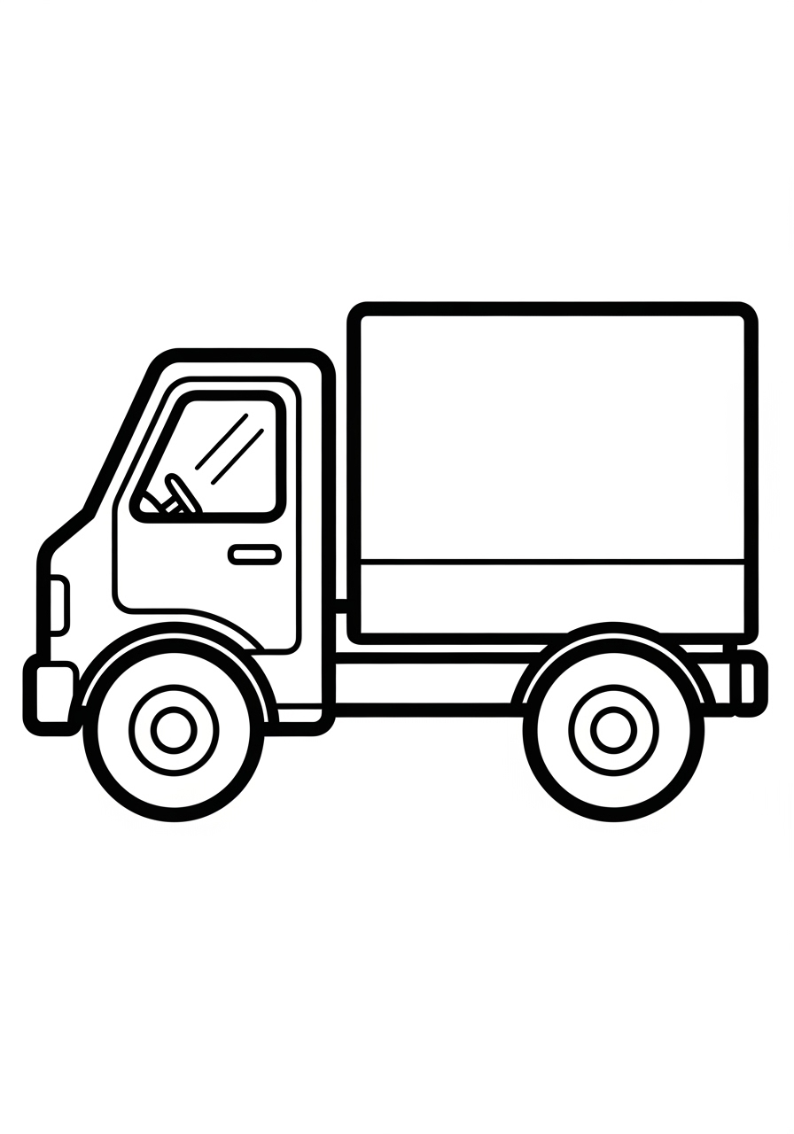 Desenho de Caminhão Simples para colorir