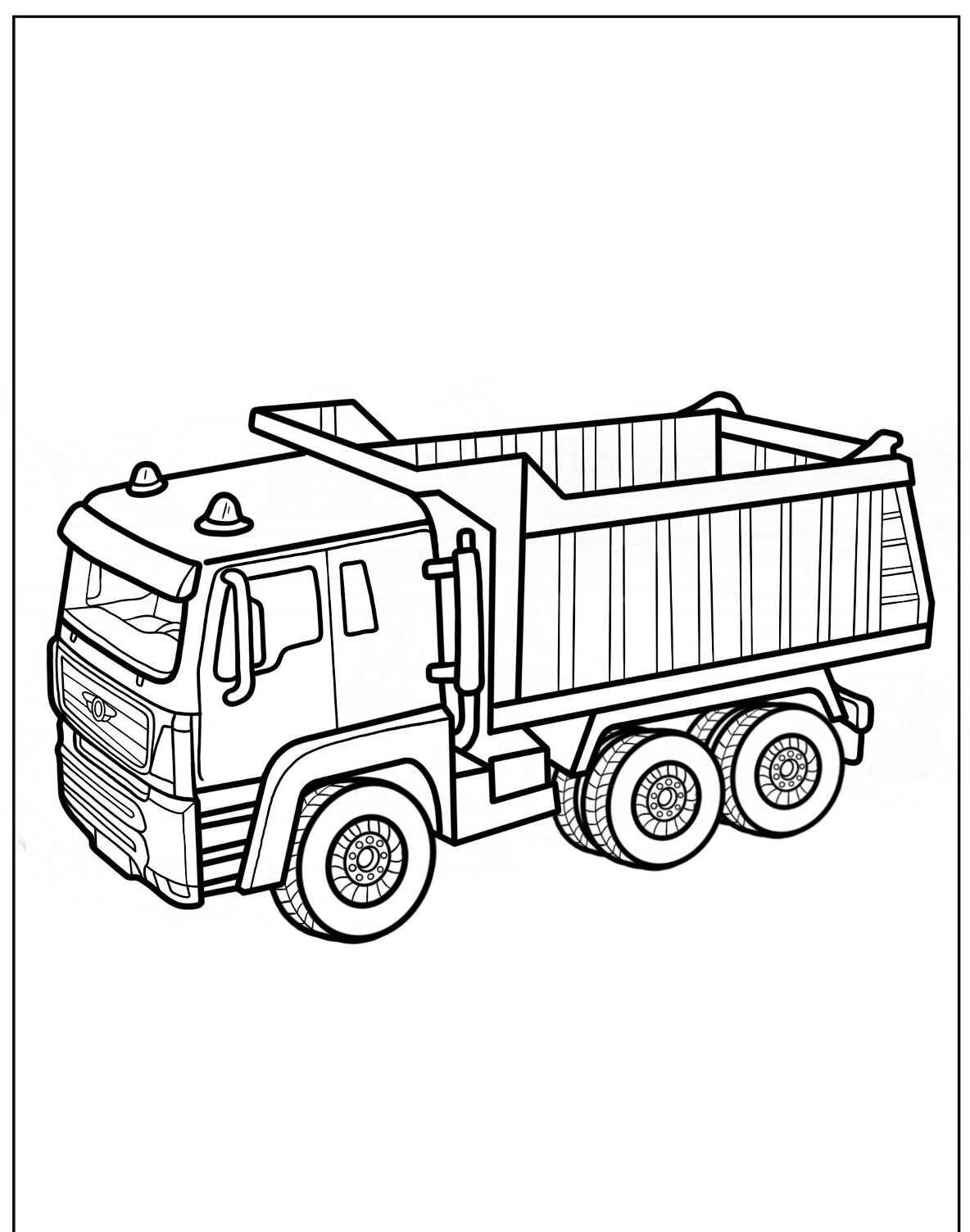 Desenho de Caminhão Basculante para colorir