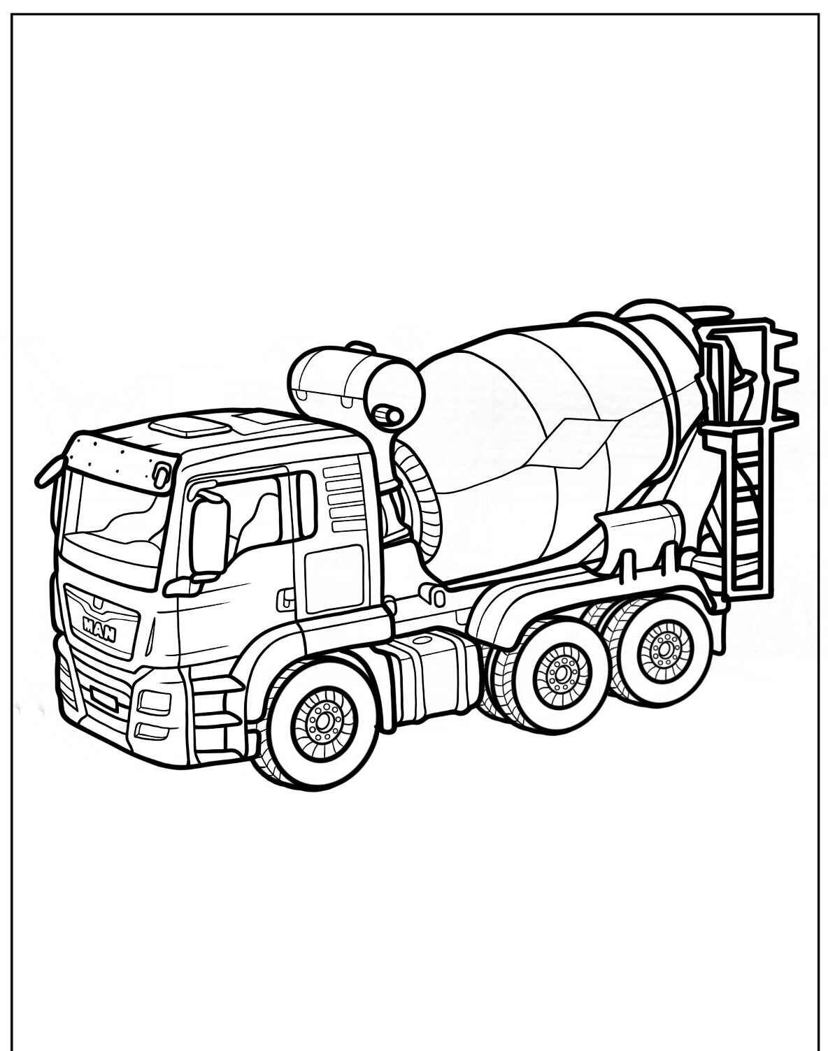 Desenho de Caminhão Betoneira para colorir