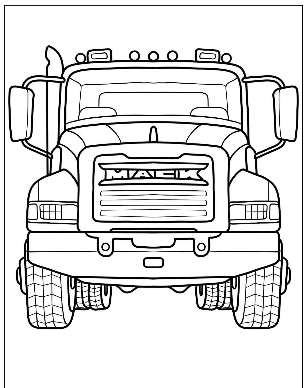 Desenho de Caminhão Realista para colorir