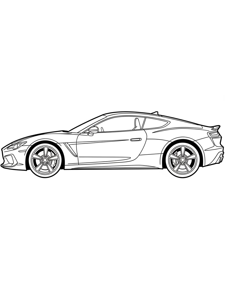 Desenho de Carro esportivo moderno para colorir