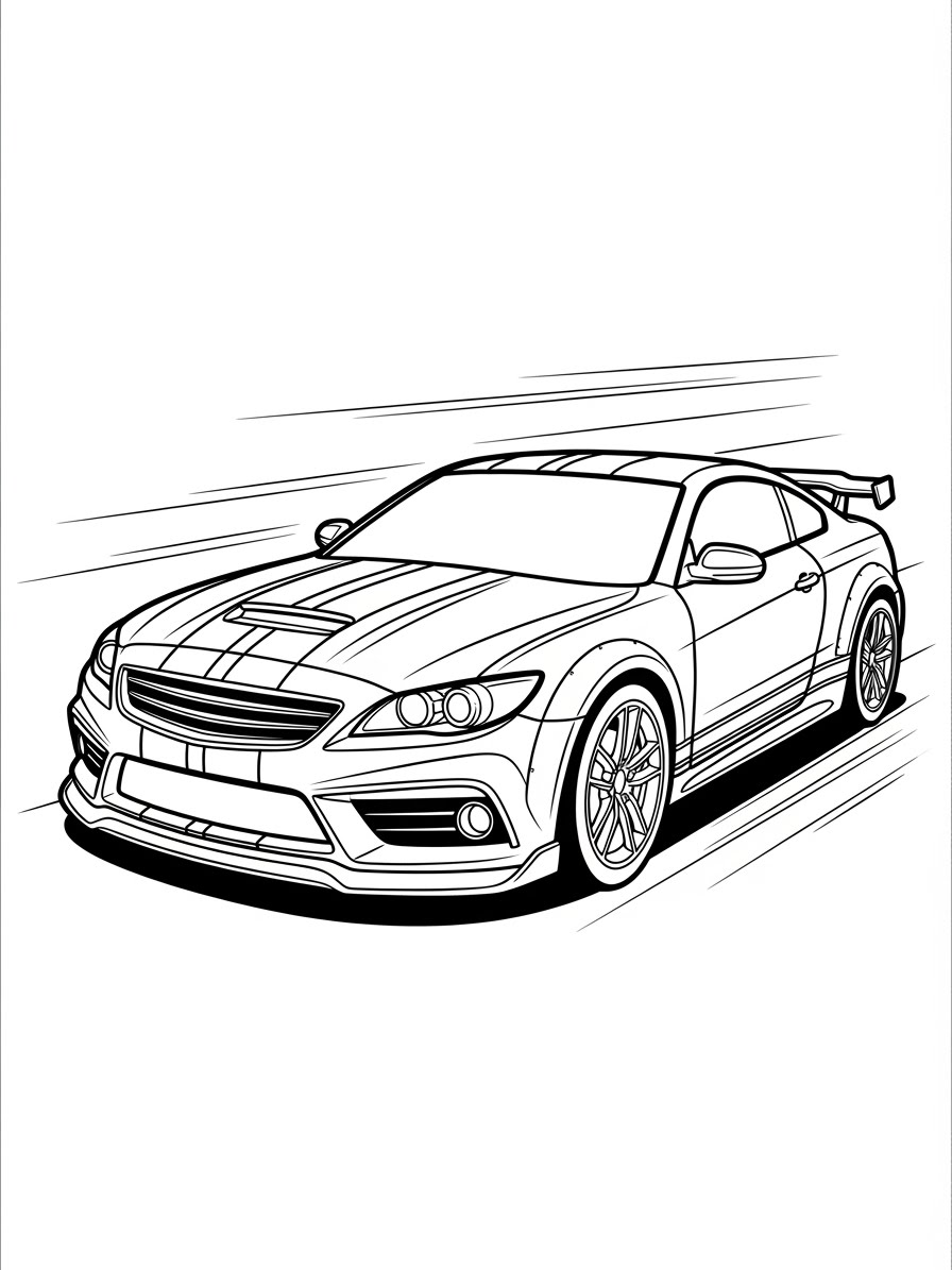 Desenho de Carro esportivo moderno para colorir