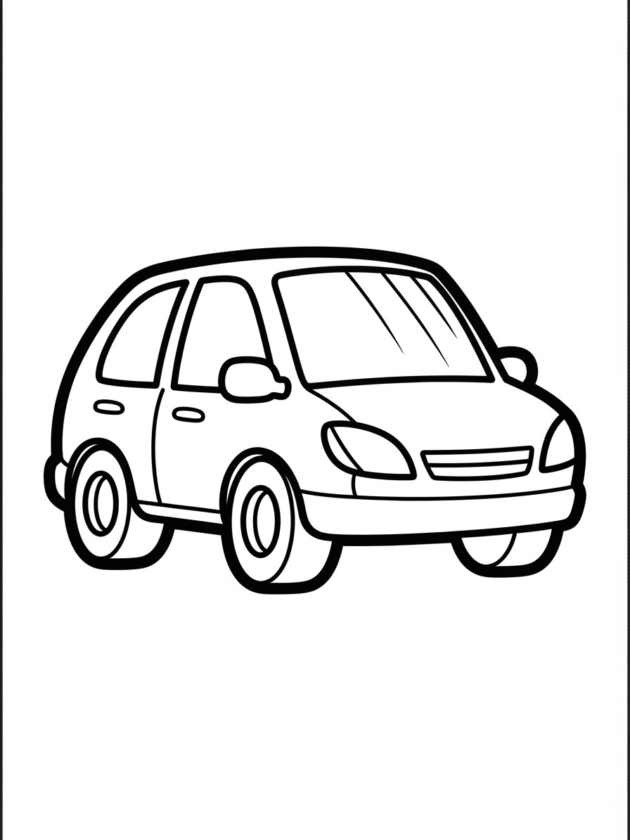 Desenho de Carro Simples para colorir