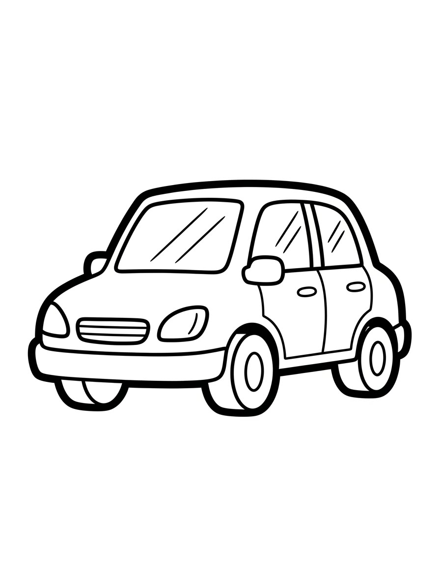 Desenho de Carro simples para colorir