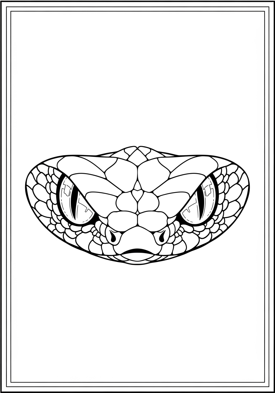 Desenho de Cobra Realista para colorir