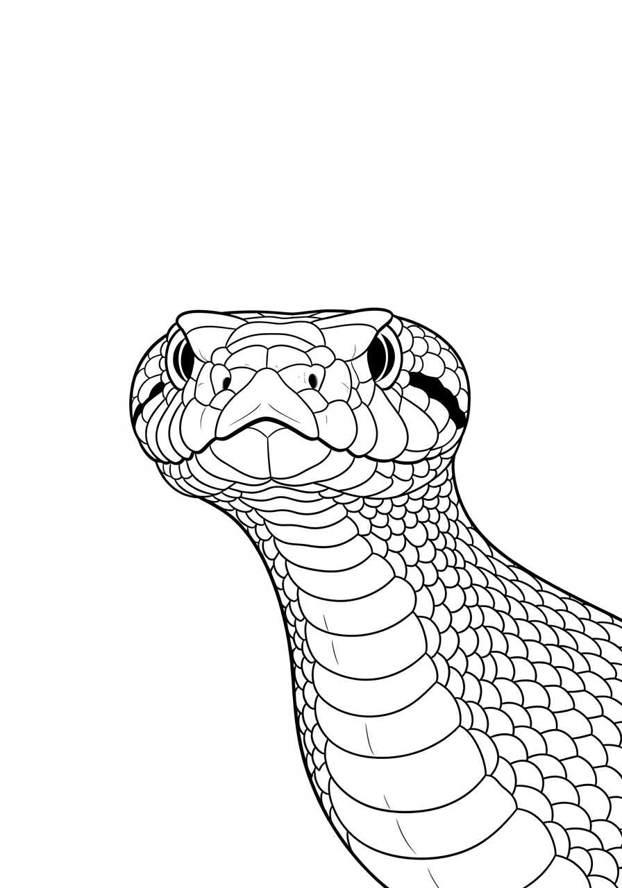 Desenho de Cobra Realista para colorir
